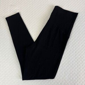 H&M Mama Size Large Maternity Pregnancy High Black Leggings Pants Lounge Stretch